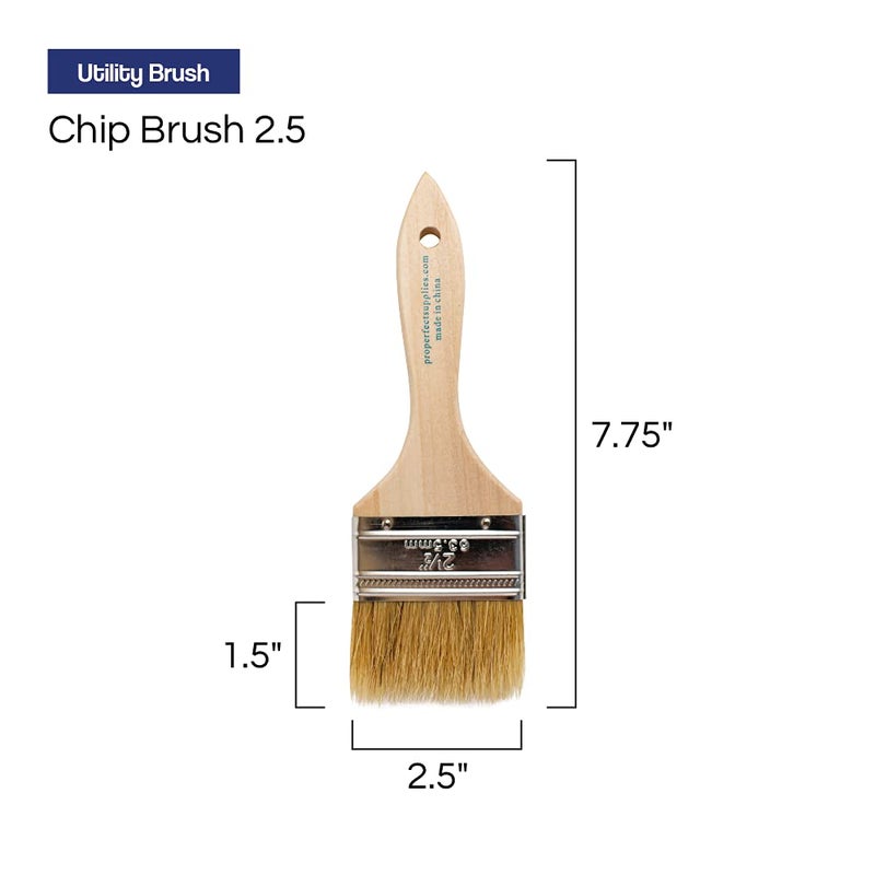 Pro-Grade Pro Grade - Chip Paint Brushes - 36 Ea 2.5 Inch Chip Paint Brush Light Brown - Image 2